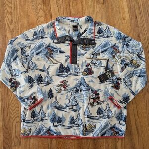 Disney Men's Blue and Gray Pullover Jacket
